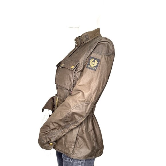 Belstaff Roadmaster Size 46 M Brown Waxed Cotton Motorcycle Jacket women’s - Picture 3 of 16